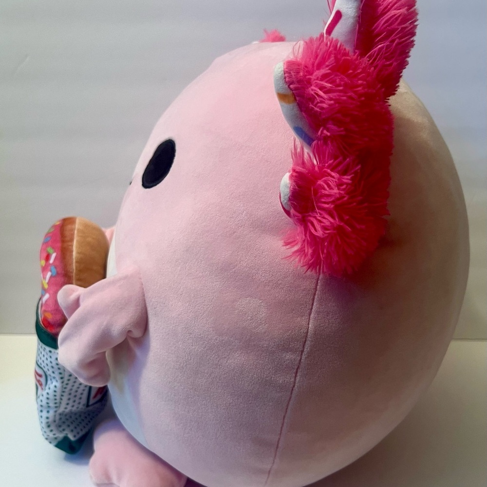 Squishmallows Krispy Kreme Donut Axolotl 14-inch Plush Pink Soft Stuffed Animal - Picture 7 of 9
